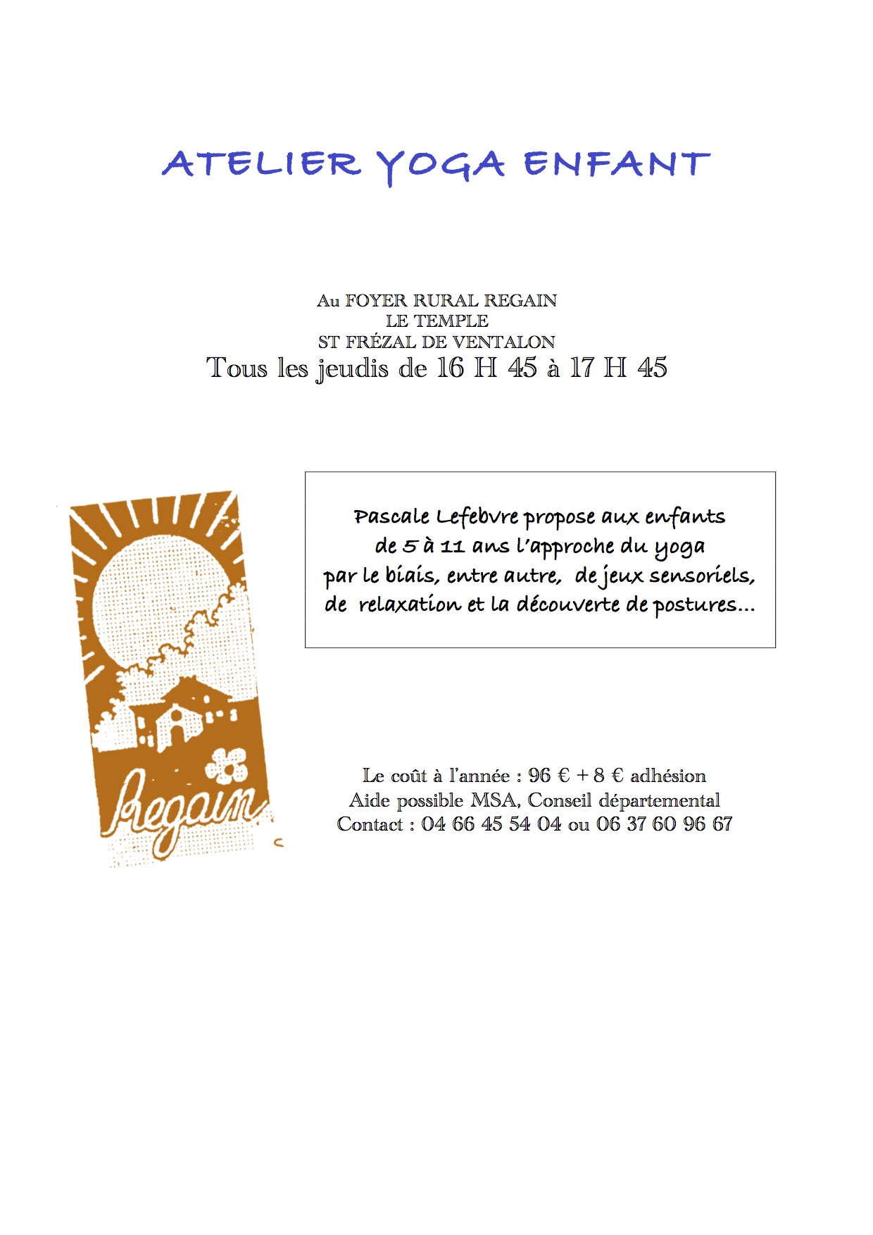 ATELIER YOGA ENFANT