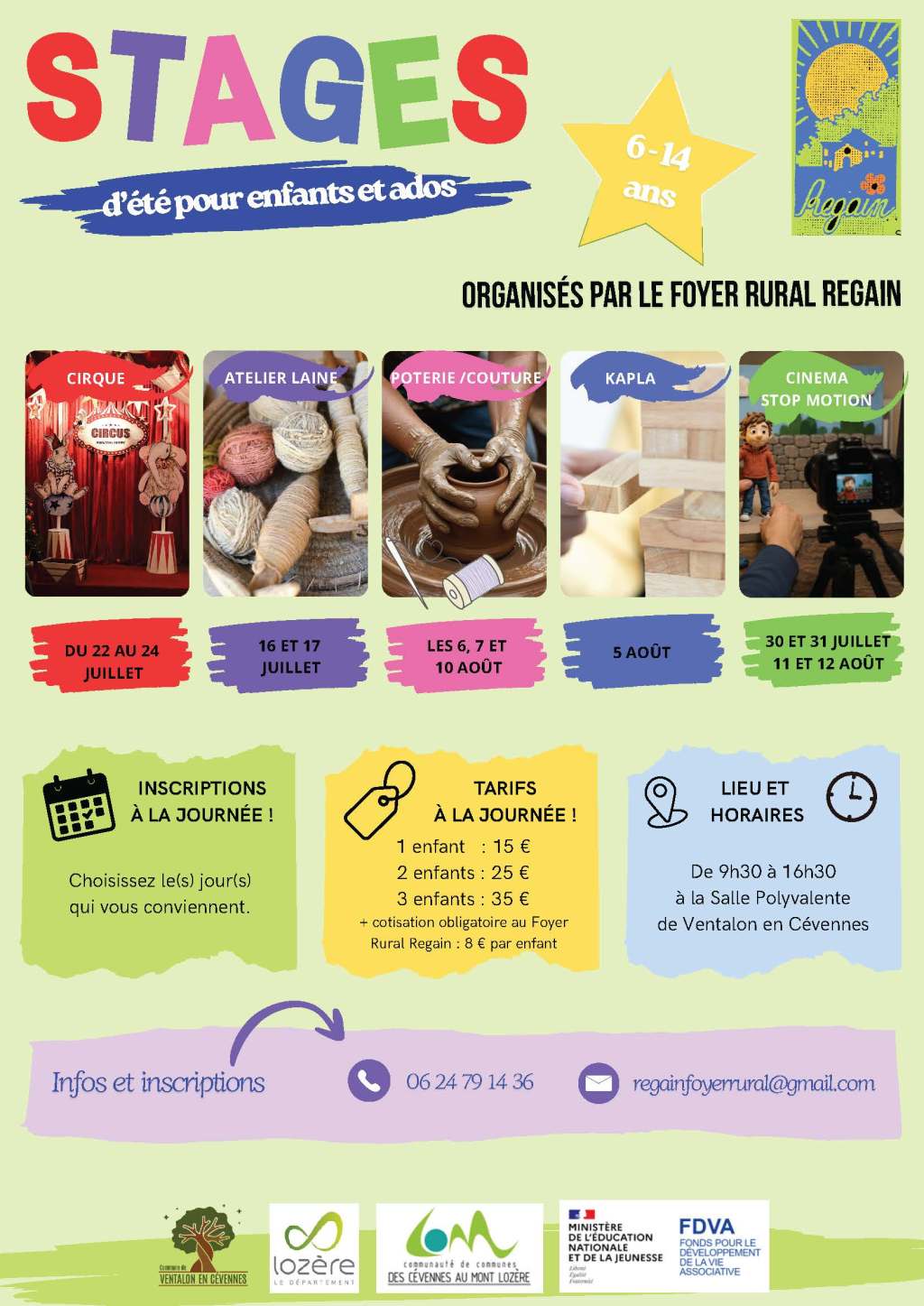 Un programme haut en couleurs pour les vacances d’été de vos enfants !